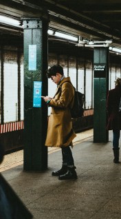 commuters waiting for a train