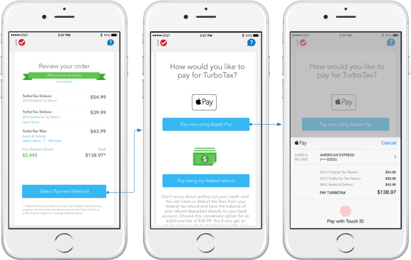 Taxes Made Even Simpler With Turbotax And Apple Pay The Turbotax Blog