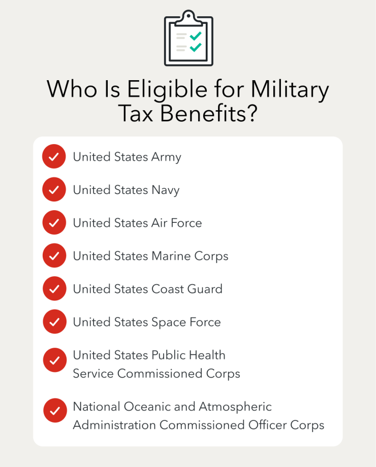 Who is eligible for military tax benefits