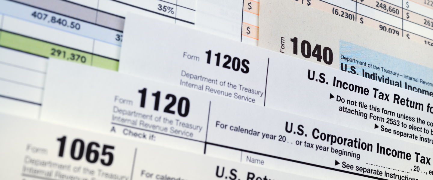 Guide to Small Business Tax Forms, Schedules, and Resources (1440 x 600)