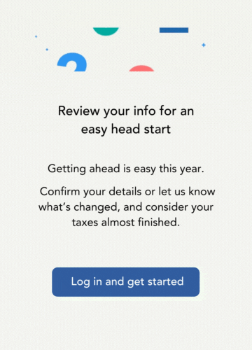 Review your info for an easy head start
