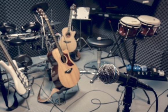 In-home music studio.