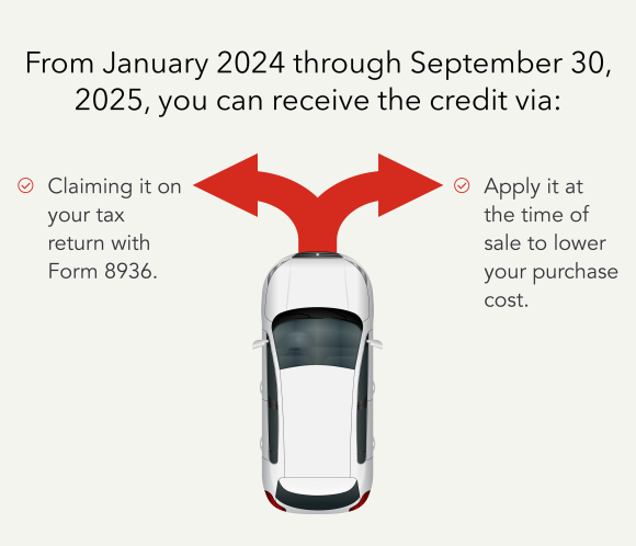 EV tax credit can be claimed through September 30, 2025