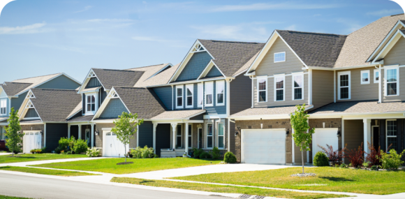 Photo of houses on a suburban street