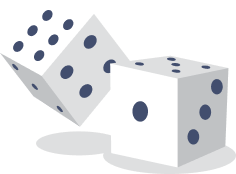 An illustration of two dice