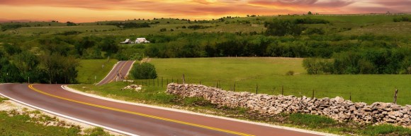 Sunset in the Flint Hills of Kansas