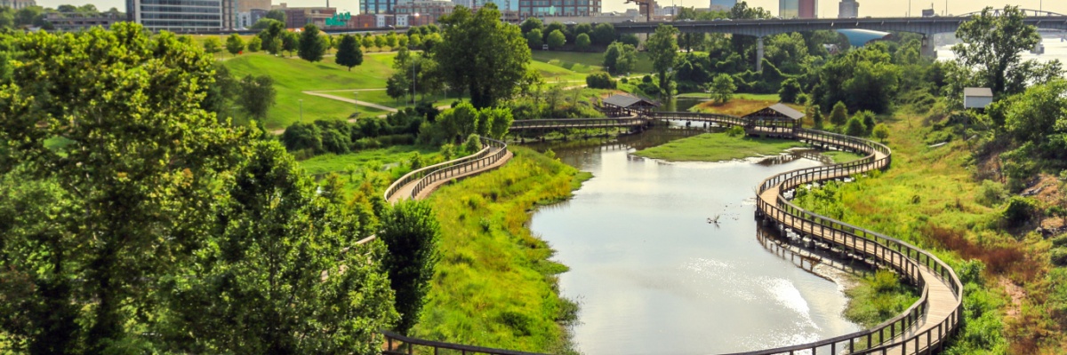 William E. Clark Presidential Park Wetlands in Arkansas